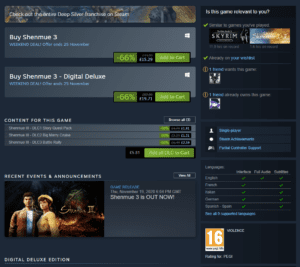 Shenmue III Steam