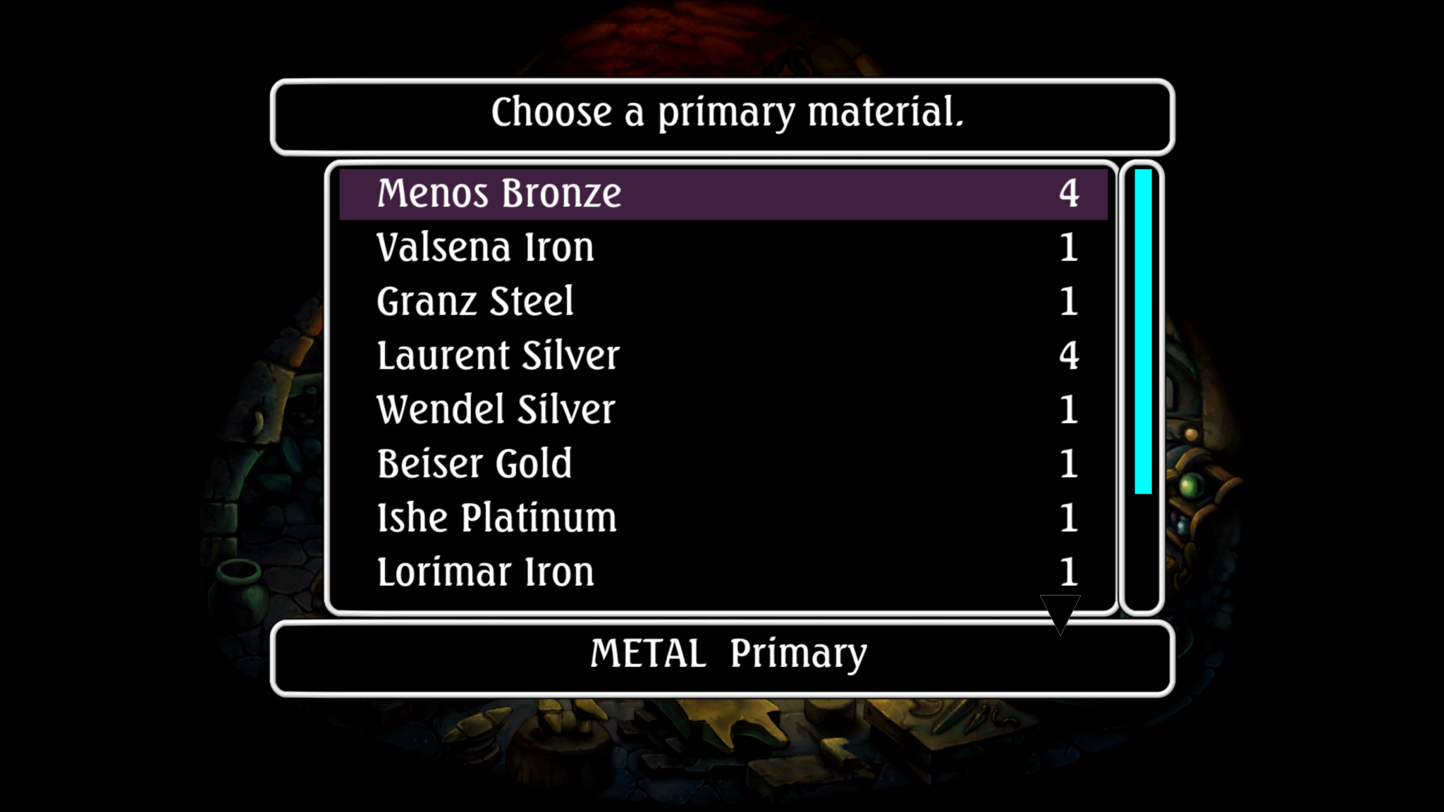 Legend Of Mana menu
