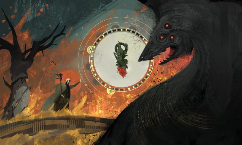 Dragon Age 4 concept art featuring Solas and the Dread Wolf