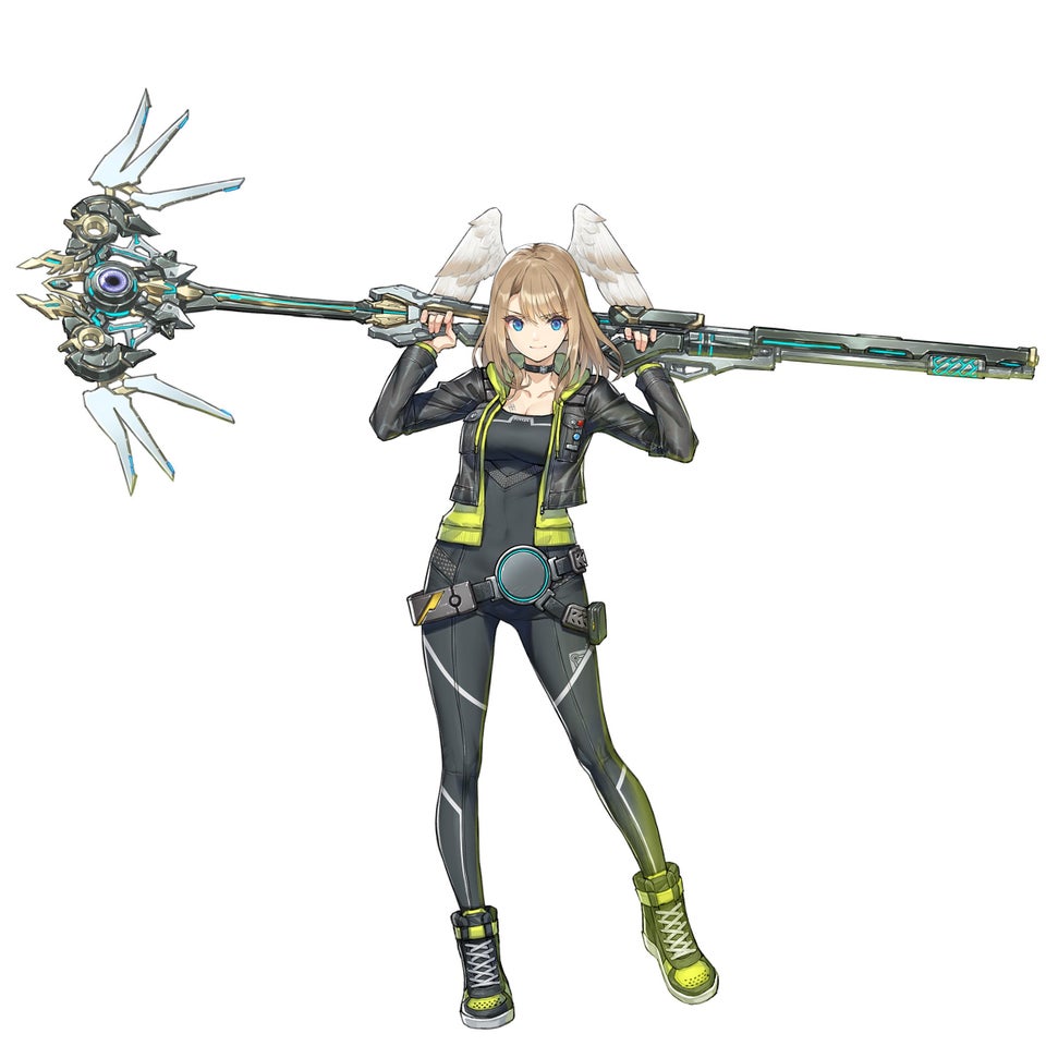 Eunie, childhood friend of Noah and Lanz with a rough personality