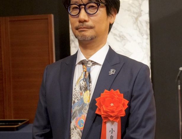 Hideo Kojima at the award ceremony in Tokyo