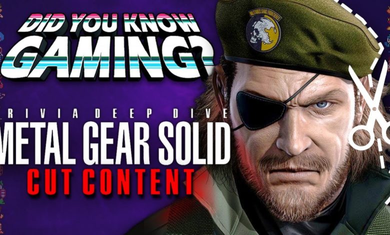 Metal Gear Solid's cut content thumbnail featuring Solid Snake
