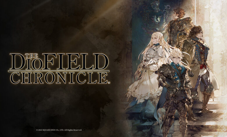 The DioField Chronicle logo and characters
